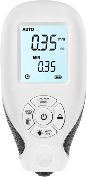 Weiß) Schichtdickenmessgerät, Autolack-Tiefenmessgerät mit LCD-Anzeige, automatische Kalibrierung Ymyny