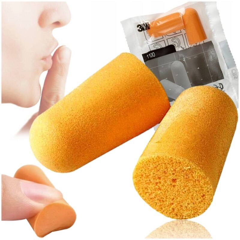 Ohrstöpsel, Schutzstöpsel, Isomatten, Schaumstoff-Ohrstöpsel, Schalldämmung, orange