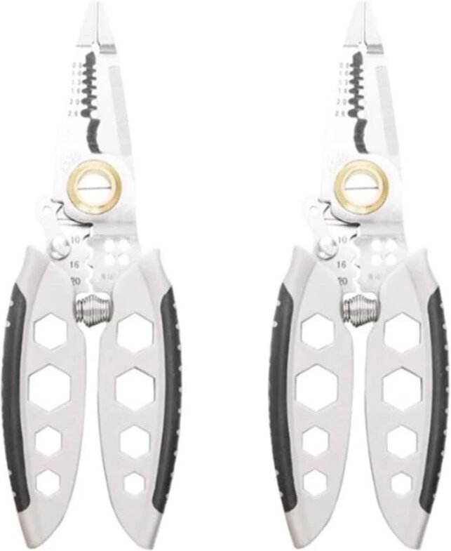 Tlily - 7 Zoll Mehrzweck-Abisolierzange, Hochleistungs-Abisolierwerkzeug für elektrische Leitungen, Abisolierzangen und ...