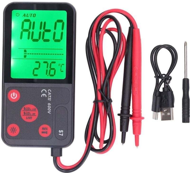 Multimètre Numérique 3.5 Pouces 6000 Points Multifonction Voltmètre Portable avec Identification Automatique