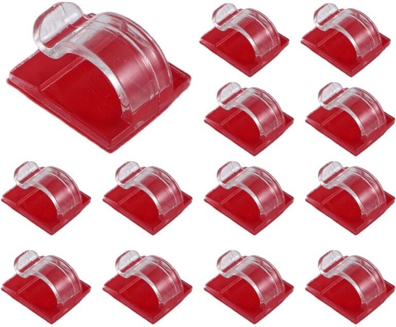 Tlily - Haken für Lichterketten-Clips im Freien, 50er-Pack, transparenter Lichthaken mit wasserdichter selbstklebender R...