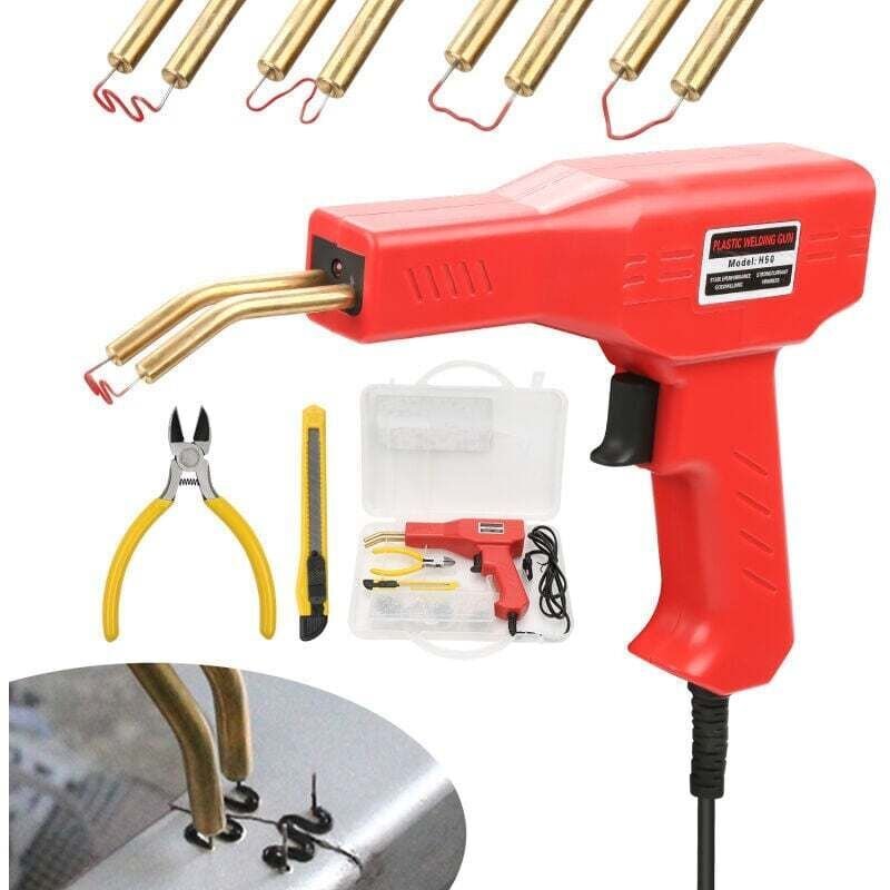 Kunststoffschweißgerät, Reparatur von Schweißpistolen, 200 PCS Heißhefter 50 W, Reparatursatz für Autostoßstangen