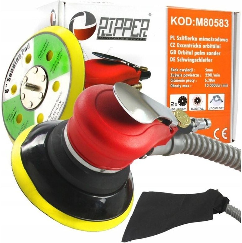 Exzenterschleifer Druckluft Schleifer Schleifmaschine 125mm + 150mm