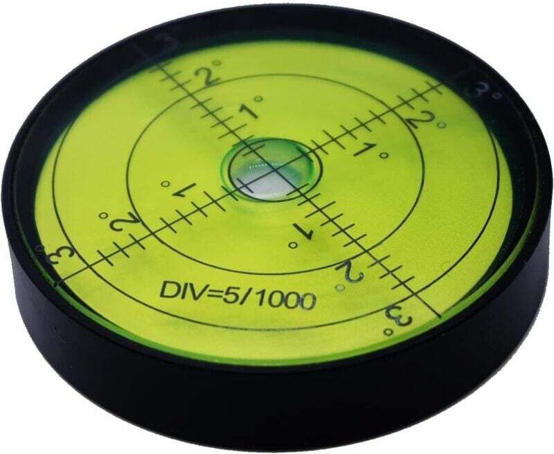 Livella a bolla orizzontale ad alta precisione in alluminio, strumento di livellamento circolare da 2,4 pollici e 60 mm ...