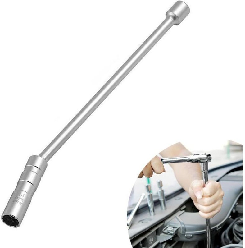 14-mm-Zündkerzensteckschlüssel, magnetischer 360°-Drehzündkerzenschlüssel, 14-mm-Zündkerzensteckschlüssel, Zündkerzenste...
