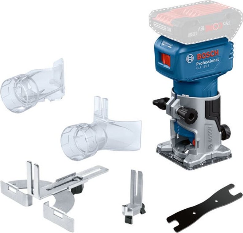 Bosch Professional - Bosch Kantenfräse / Laminatfräse glf 18V-8 ohne Akku und Ladegerät im Karton