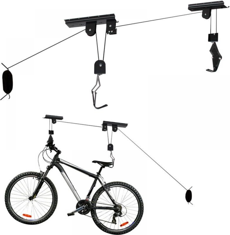 Fahrradliftständer, Tragkraft 20 kg, 77 x 45 mm / 84 x 250 mm, Fahrradständer, Garagenregal, Deckenlift