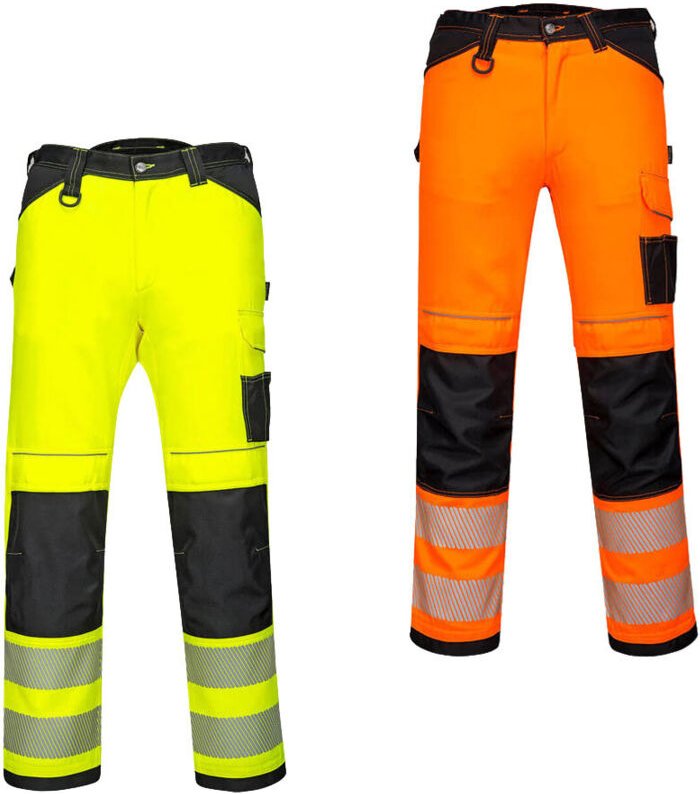 Portwest PW303 Stretch-Warnschutz Arbeitshose - 34 - Amarillo