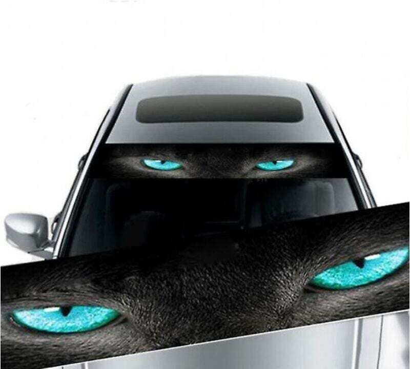 Vinylaufkleber für die Frontscheibe, Streifenaufkleber für die vordere und hintere Sonnenblende, 3D-Dekoraufkleber