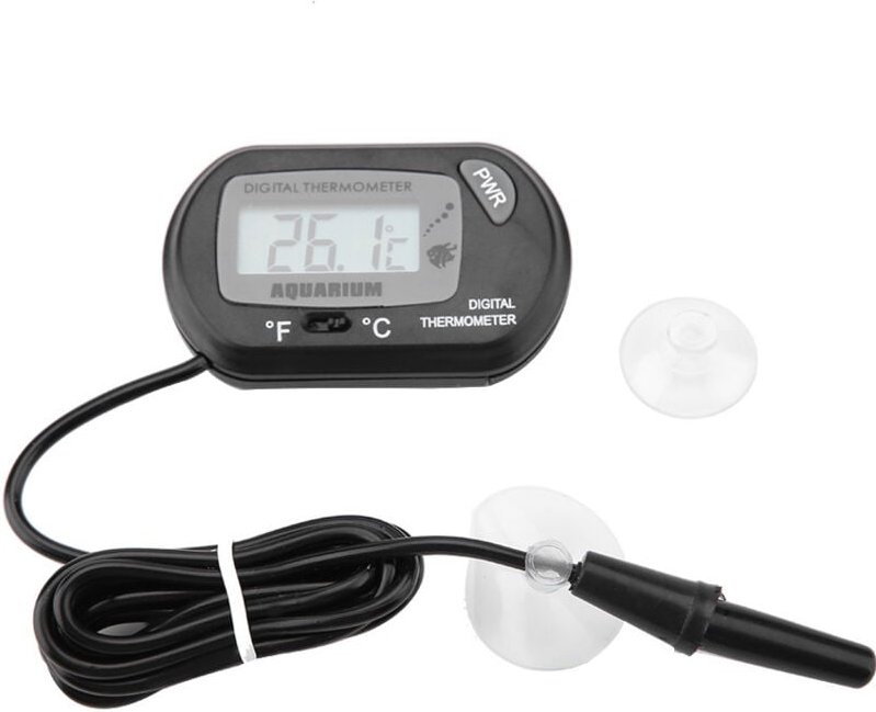 Digitales Aquariumthermometer, leichtes Aquariumthermometer, LCD-Display für Aquarium, Fischbecken, Terrarium, Wasser un...