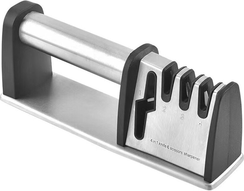 Ahlsen - 4-in-1-Messerschärfer, professioneller Messerschärfer zum Schärfen von Messern, Scheren (rutschfeste Basis)