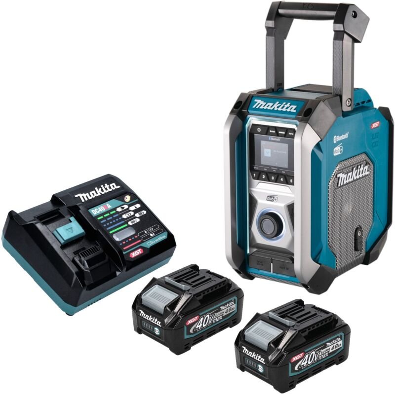 Makita MR 007 GM201 Akku Baustellenradio 12 - 40 V max. Bluetooth DAB+ USB + 2x Akku 4,0 Ah + Ladegerät