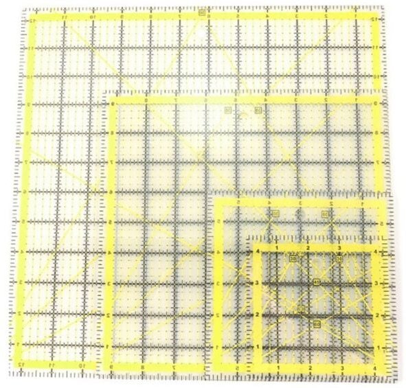 4PCS Multifunktionale Acryl Patchwork Lineal Werkzeug Set Mess Platz Nähen Laser Schneiden Quilten