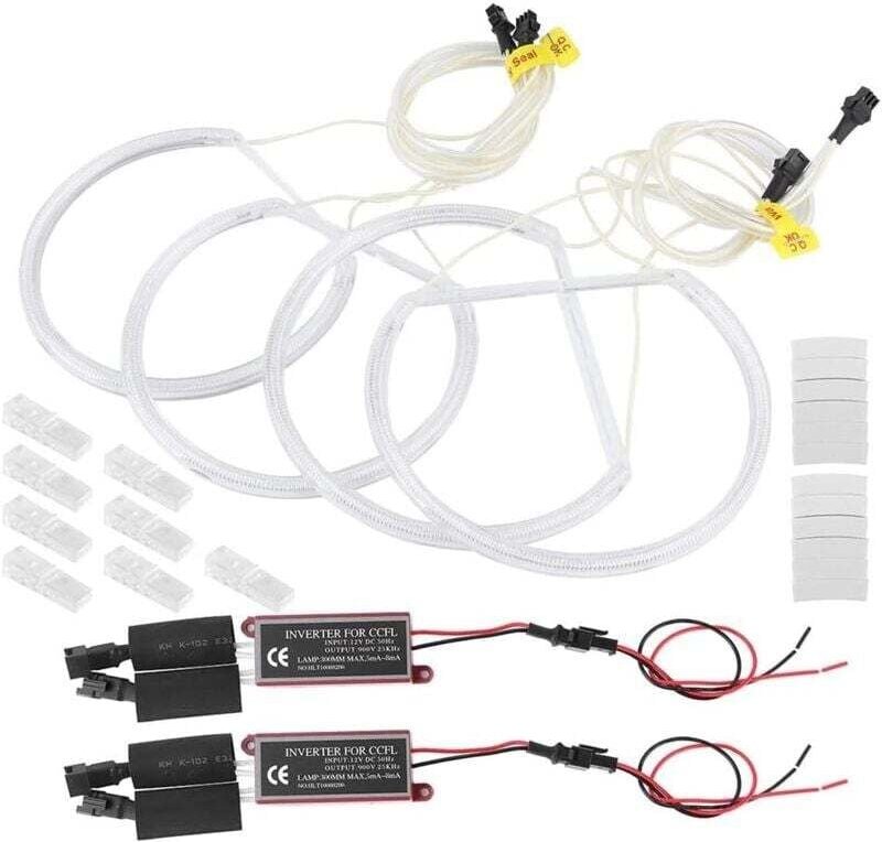 Auto-Angel-Eyes-Lichtset, weiße CCFL-Angel-Eyes-Halo-Ringe, Hochleistungs-Lichtlampe, passend für E46