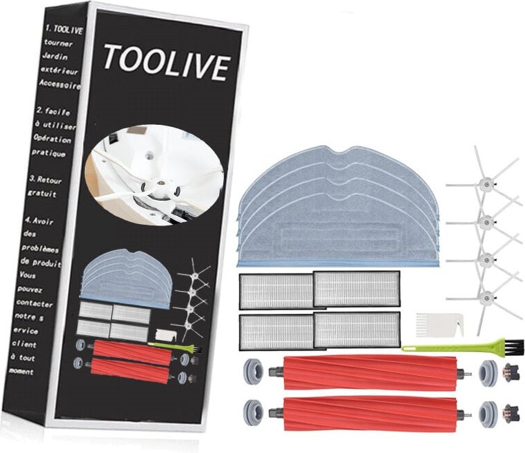 Zubehör Ersatzteile Kompatibel für Roborock S7 S7 Plus S7 MaxV S7 MaxV Ultra S7 Pro Ultra Staubsauger,2 Hauptbürste, 4 F...
