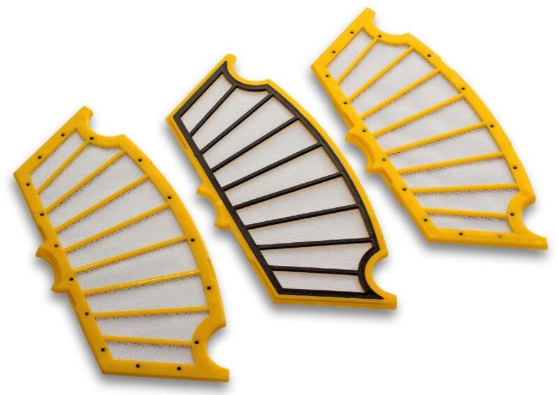 Vhbw - Filterset 3x Staubsaugerfilter kompatibel mit iRobot Roomba 866, 886, 900, 980 Staubsauger - Hauptfilter - gelb