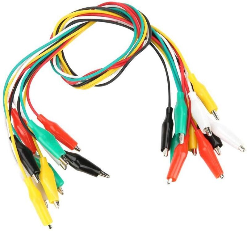ZVD - Isoliertes Krokodilklemmen-Testkit für Elektronik, 10 Stück, 50 cm