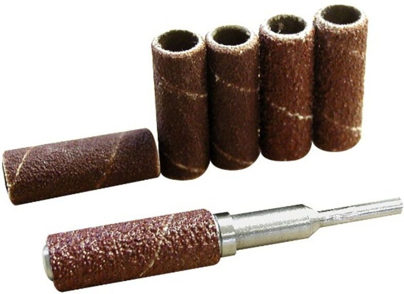 6 Schleiftrommeln Ø 9 mm + Halterung MAXICRAFT