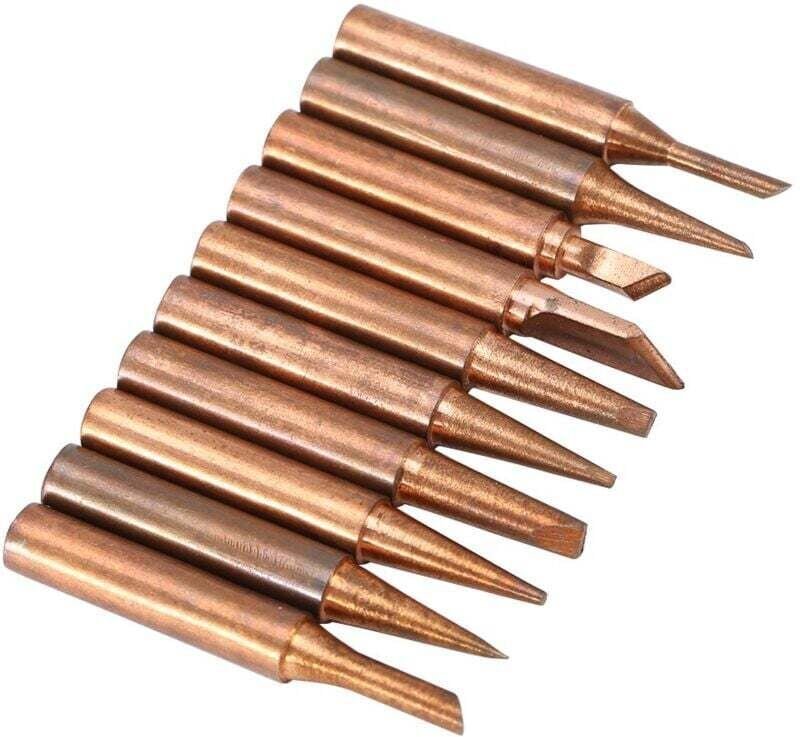 Ulisem Lötspitzen-Set, bleifreies Kupfer, 900M, Lötspitzen, Ersatz-Schweißkopfzubehör, 10 Stück