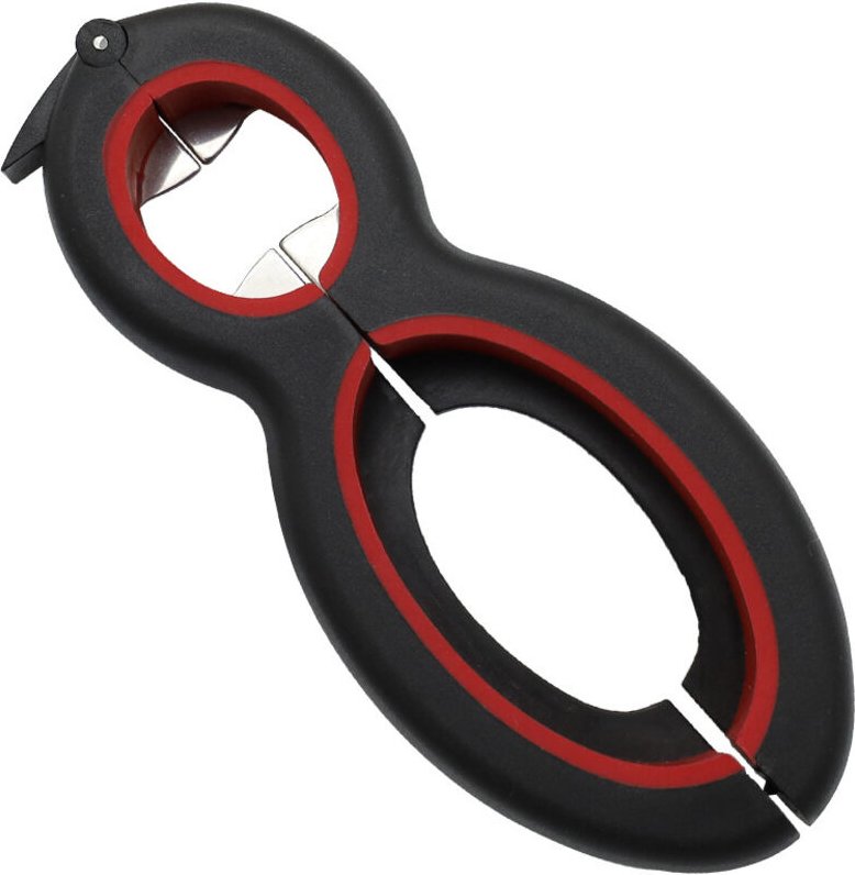 6-in-1 Multifunktions-Schraubdeckelöffner, Flaschenöffner, Deckelgriff, Küchenhelfer (1 Stück)