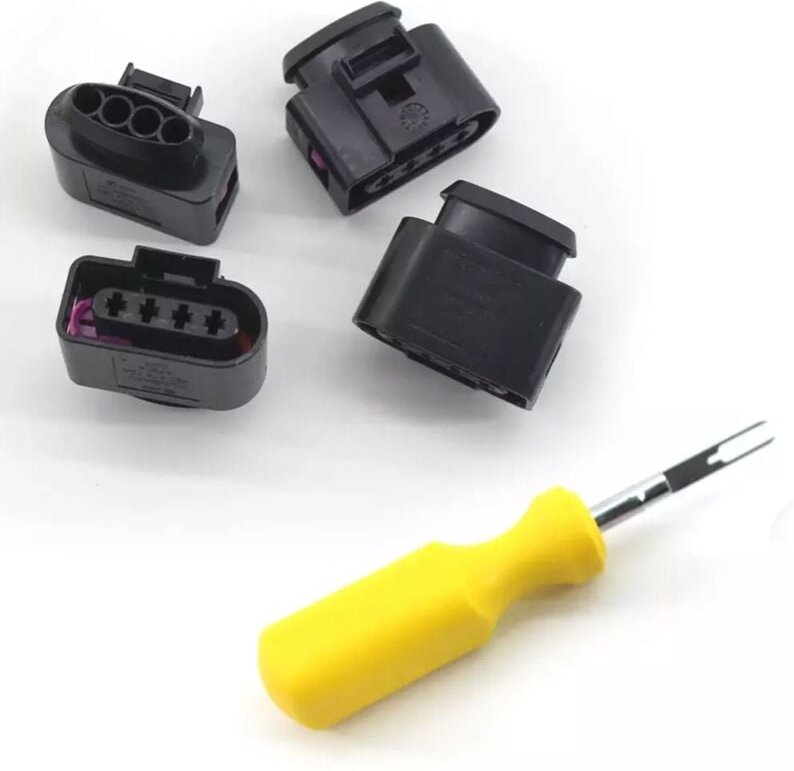 4Pcs Auto Zündspule Stecker Reparatur Kit Harness und Werkzeug für Audi VW 4B0973724