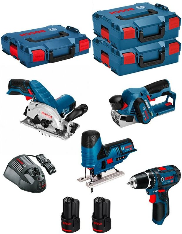 Bosch - Kit 12V BMK4-28AD2 (gks 12V-26 + gst 12V-70 + gho 12V-20 + gsr 12V-15 + 2 x 2,0 Ah + GAL1230CV )