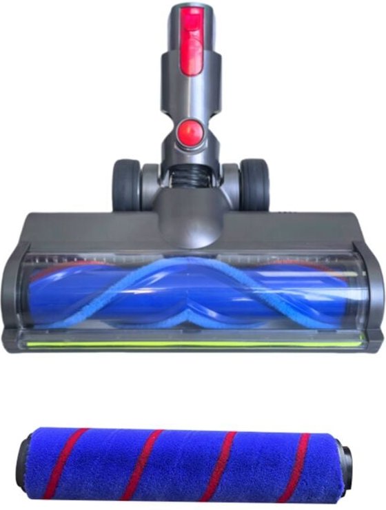 Für V7 V8 V10 V11 V15 Staubsaugeraufsätze mit grünen LED-Leuchten, V-förmige Borsten, weiche Rollenbürste, Bodenkopf-Kit