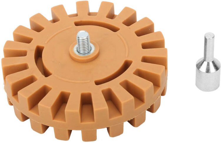 Universeller, glatter Gummiradierer mit Radiergummischeibe zum schnellen Entfernen von Aufklebern und anderen Klebstoffe...