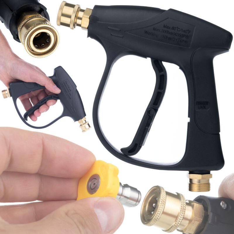 Rosfix Hochdruckpistole 4350PS – M22 x 1,5mm & 1/4" Schnellkupplung 300 bar, 60 °C, 25 l/min Ergonomisch & Langlebig Zub...