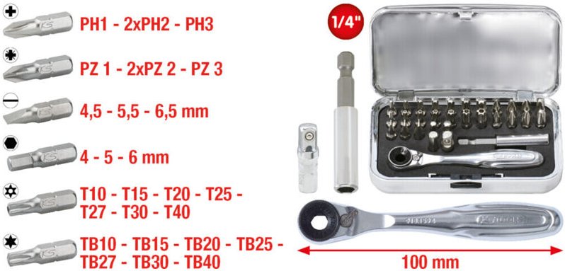 KS-Tools 918.4600 Bitsatz 31-teilig