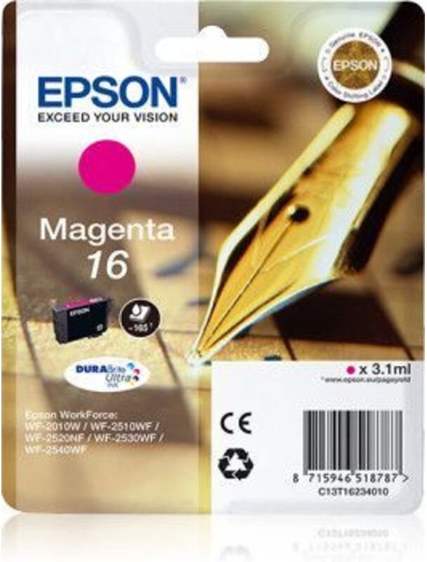 Epson - Tintenpatrone Originalzubehör 16 ca. 165 Seiten magenta 3,1ml