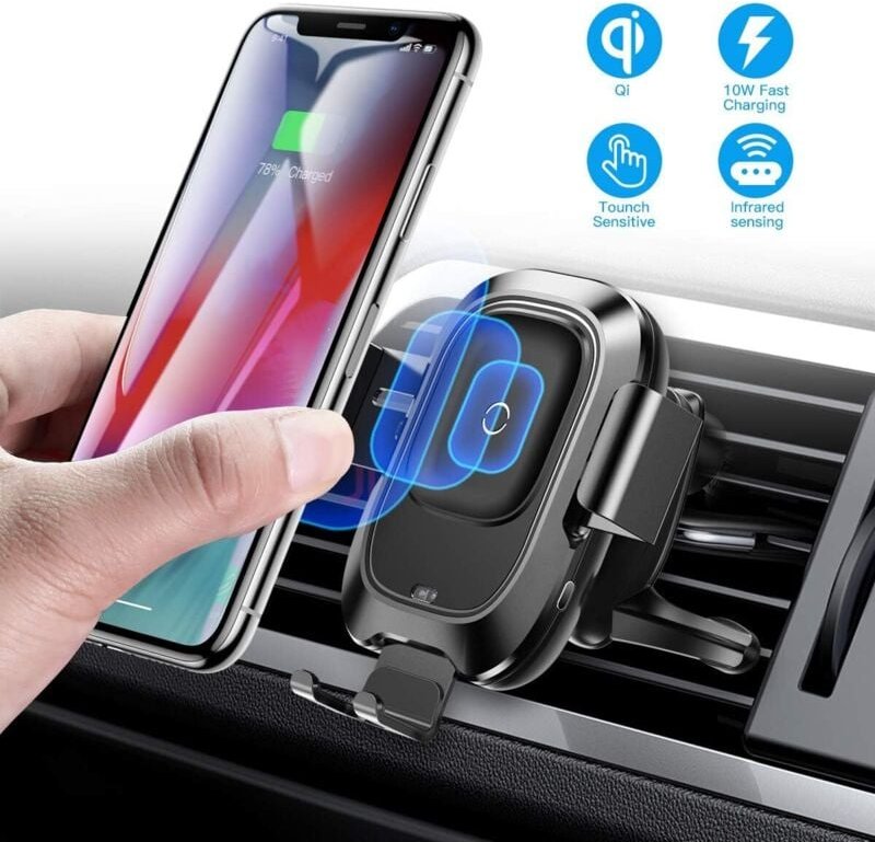 Kabelloses Autoladegerät, 10 W, induktionskompatibel für Galaxy und iPhone