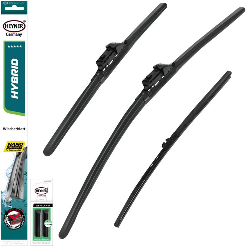 HEYNER® Scheibenwischer mit Heckwischer komp. mit MERCEDES-BENZ EQS SUV (10.2022 - 04.2024) HYBRID Flachbalkenwischer