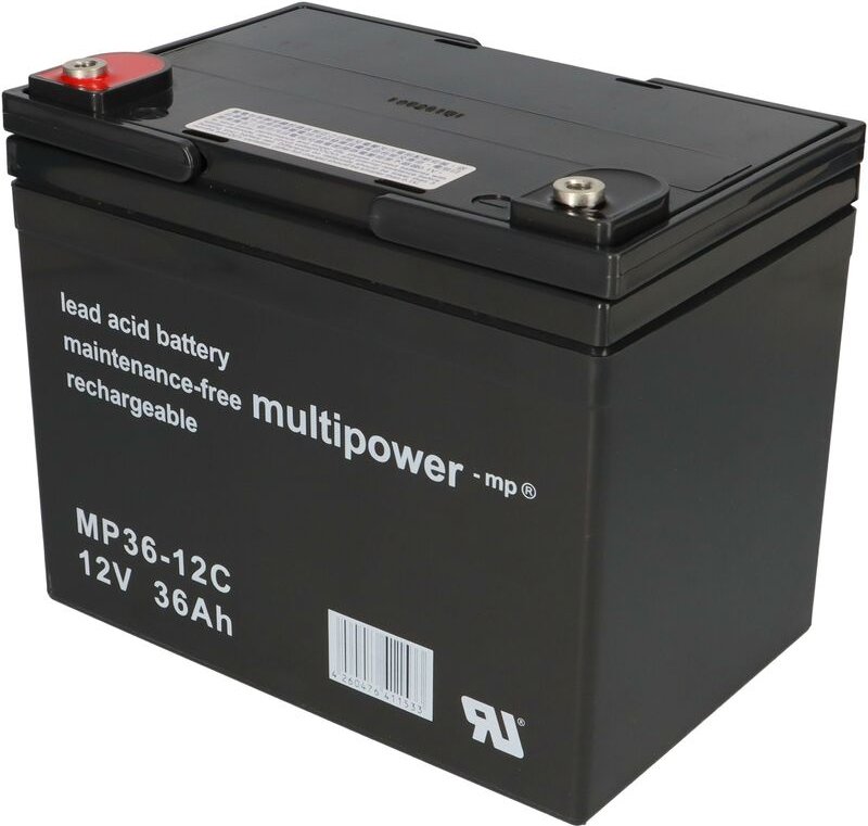 Ersatzakku für Shoprider Trios 2x Multipower 12V - 36Ah Zyklenfest agm vrla