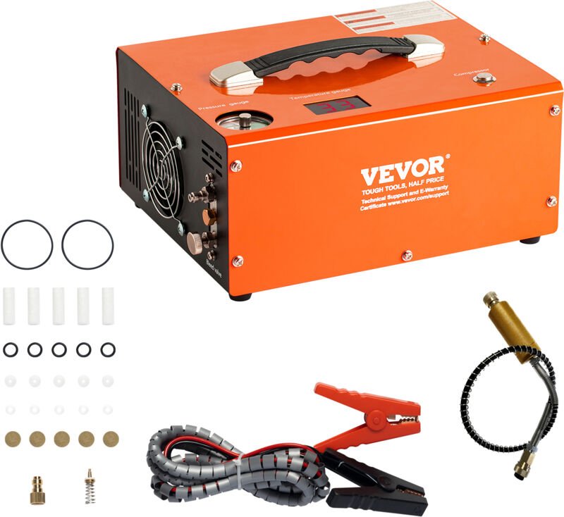 Mophorn - vevor pcp Kompressor 30Mpa/4500PSI Luftkompressor 0,5L DC12V & AC120V Tauchkompressor Luftpump inkl. 8-mm-Hoch...