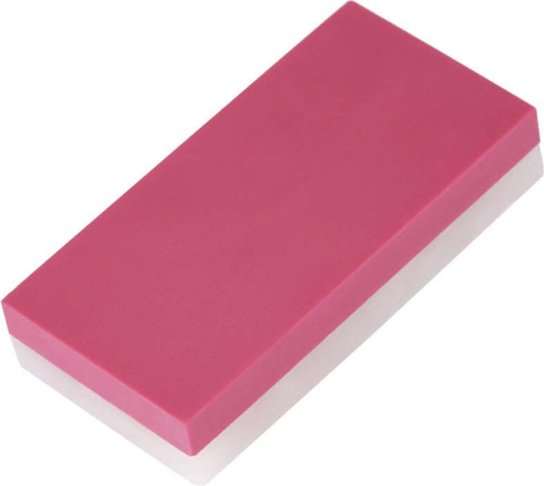 Doppelseitiger Schleifstein aus rubinrotem und weißem Achat, Körnung 3000 und 10000