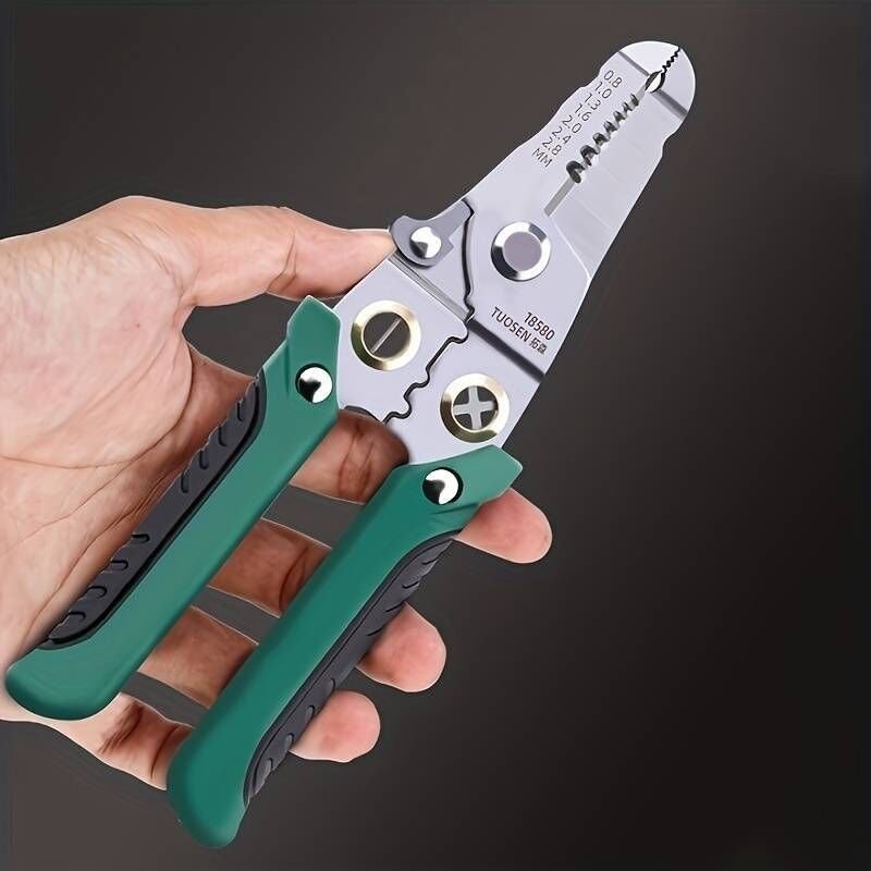 Abisolierzange, Multifunktions-Abisolier-/Schneid-/Crimpzange, Kabelverteiler, Kabelschneider, Abisolierwerkzeug, Multif...
