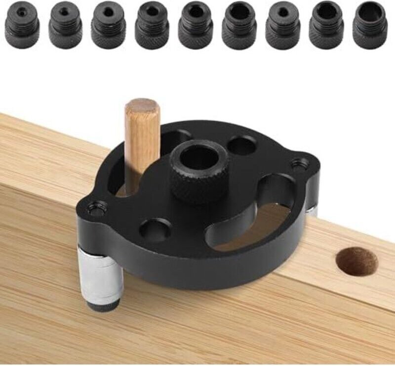 Bohrschablone für die Holzbearbeitung, Vertikalbohrwerkzeug, Bohrschablone für den Möbelbau (2/3/4/5/6/8/10 mm), zum Zen...