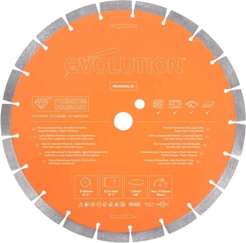 Evolution PD300SEG-CS 300 mm PREMIUM segmentierte Diamantklinge