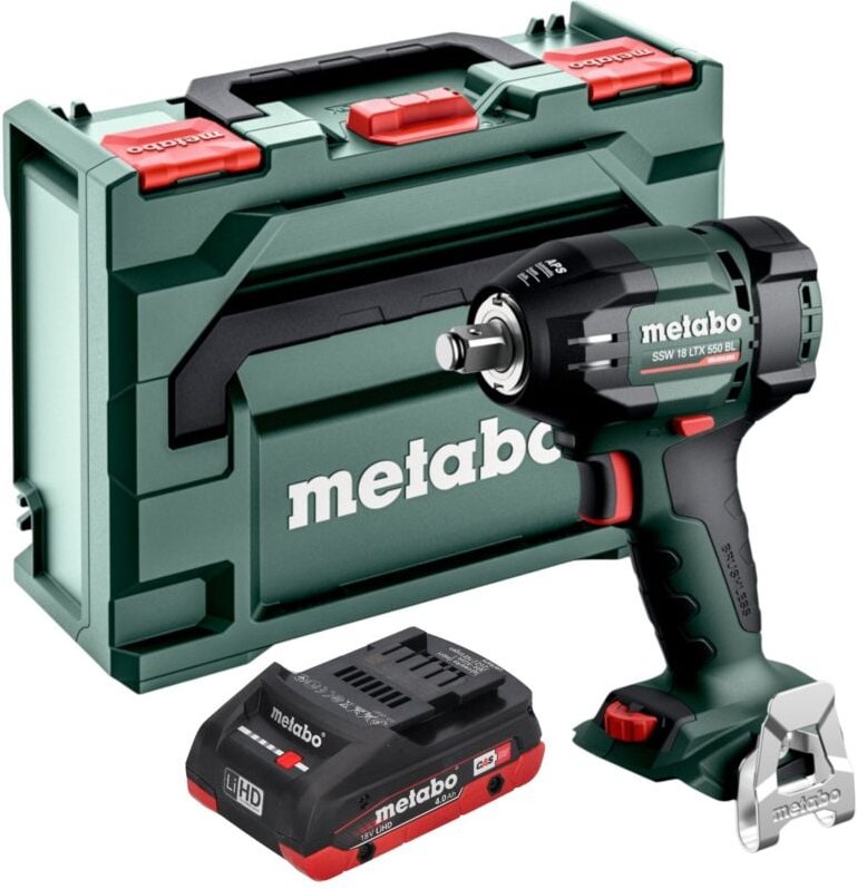Metabo SSW 18 LTX 550 BL Akku Schlagschrauber 18 V 550 Nm Brushless + 1x LiHD Akku 4,0 Ah + metaBOX - ohne Ladegerät