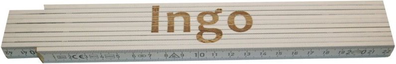 Zollstock Ingo 2 m weiß Zollstock