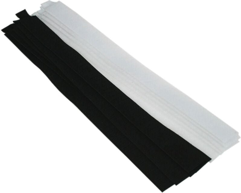 Easy Work - Klettverschluss Kabelbinder Satz 10 teilig Klettband schwarz weiss