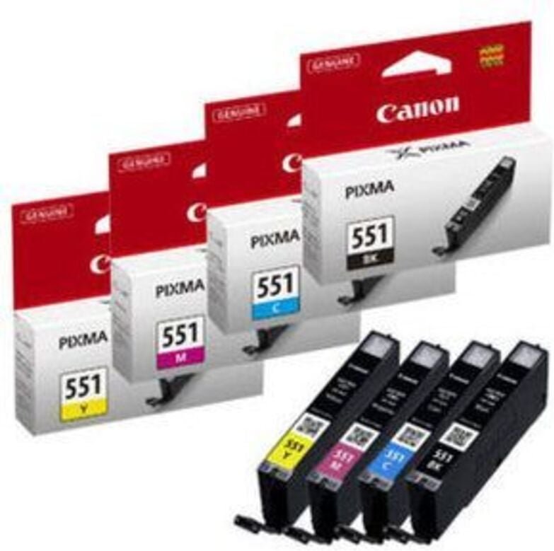 Tintenpatrone CLI-551 - 4er Pack - Schwarz, Gelb, Cyan, Magenta - Canon