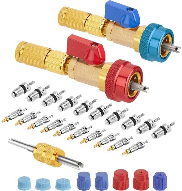Kit di rimozione rapida del nucleo della valvola R134A, strumenti per la rimozione del nucleo della valvola ad alta e ba...