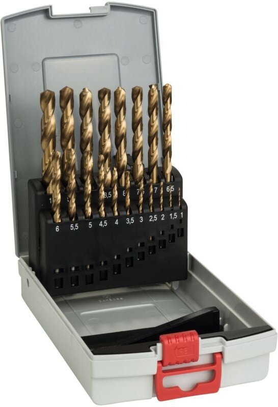 Metallbohrer-Set HSS-TiN (Titan-Beschichtung), ProBox, 19-teilig, 1-10 mm