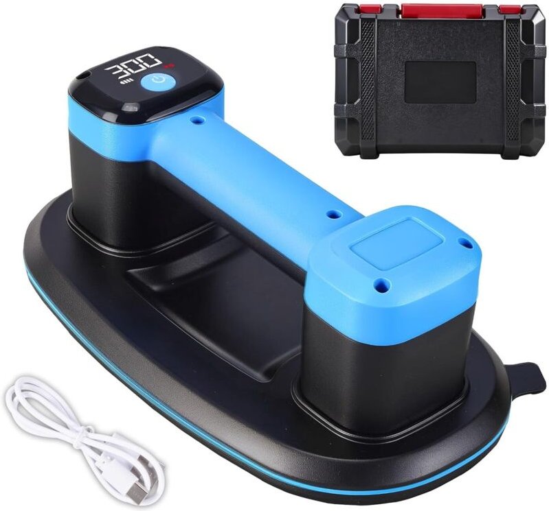 Saugnapf für Fliesen, maximale Traglast 300 kg, elektrischer Saugnapf mit 3600-mAh-Akku, digitales LCD-Display, USB Typ-...