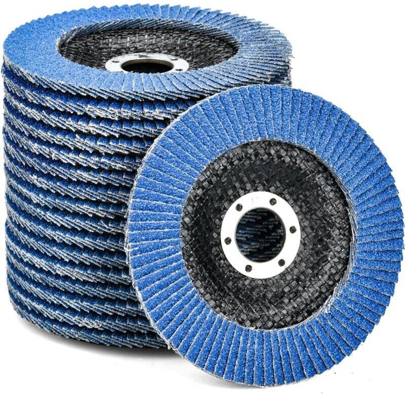 Vtizikl 10 disques abrasifs Ø 125 mm x 22,2 mm grain 40 pour l'ébavurage, l'élimination de la rouille, le polissage et l...