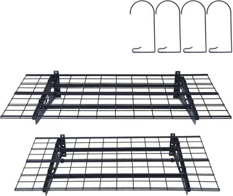 Mophorn - Garagenregale – 2er-Pack, 6 x 2 Fuß. Robuste, wandmontierte Regale. Gesamttragfähigkeit 1000 lbs. Ideal für We...