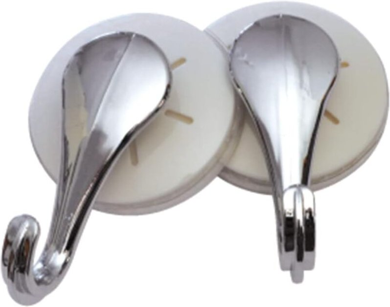 Euro marketing 90 silber-weiß 2er set saugnapfhaken - ig92