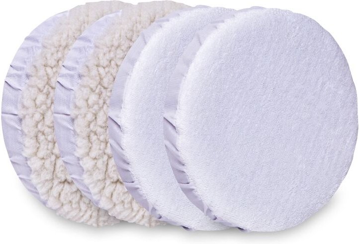 Polierhauben/Polierscheiben/Polierschichten für Poliermaschine – 240 mm – 2x Frottee – 2x Synthetik